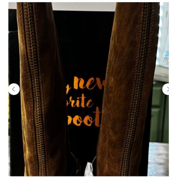 Bullboxer KAYLEY Brown Faux Leather Side Zip Round Toe Knee High Boots Women - Picture 4 of 8